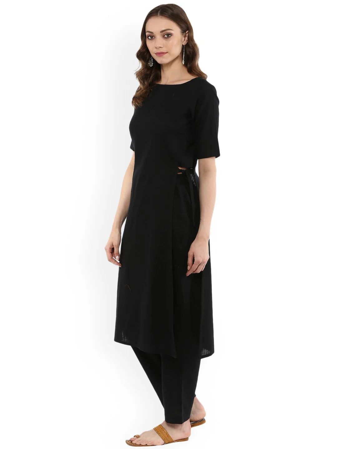 "Adira" - Elegant Cotton Flex Straight Kurta & Pants Set