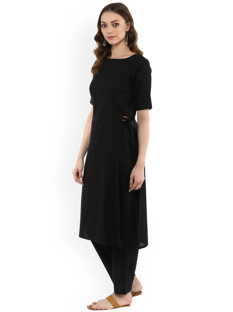 "Adira" - Elegant Cotton Flex Straight Kurta & Pants Set