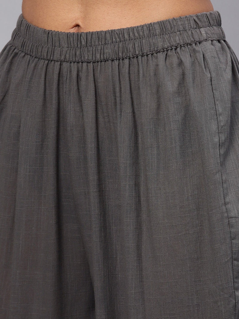 "Adira" - Elegant Cotton Flex Straight Kurta & Pants Set