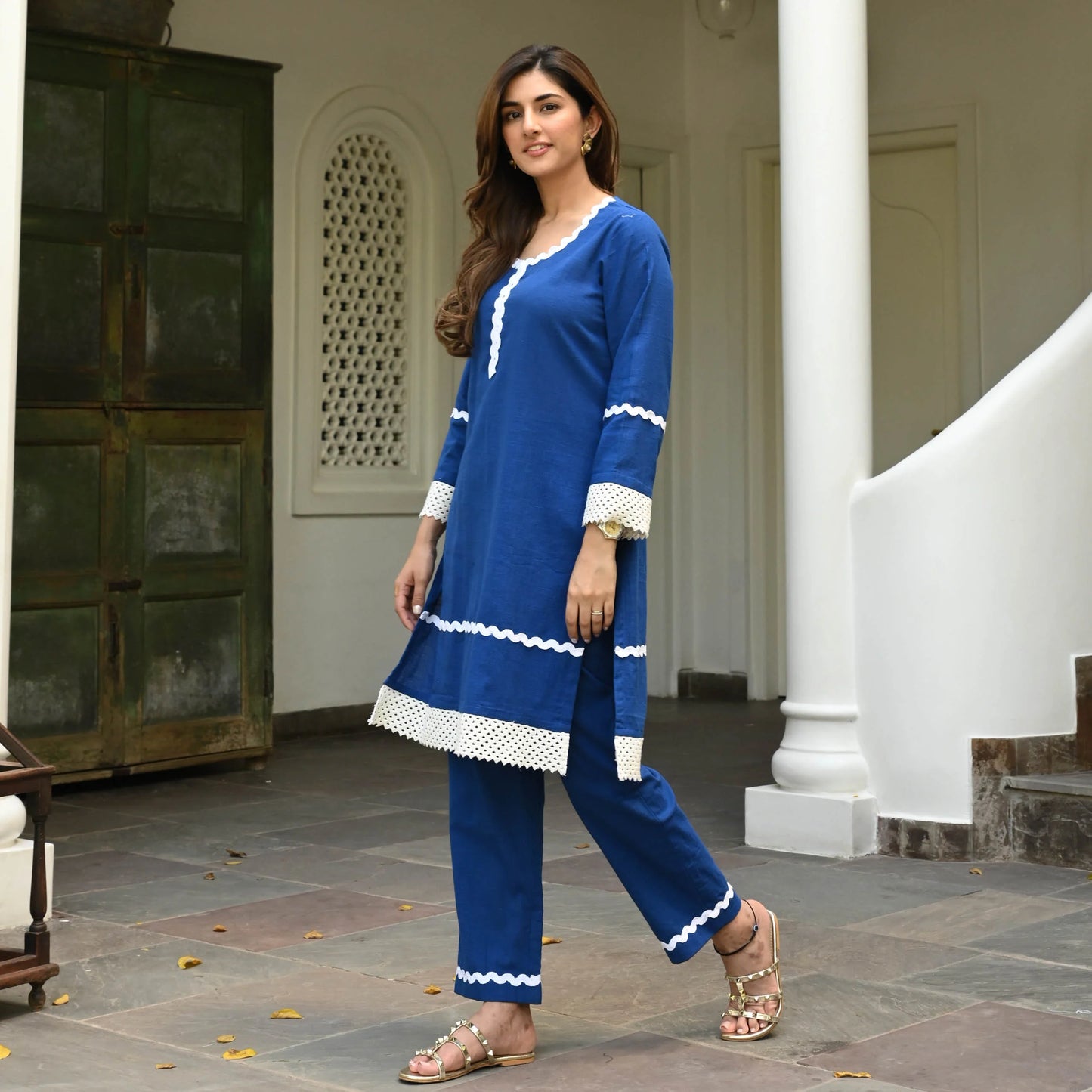 VEDORA COTTON  ENCHANT KURTA SET