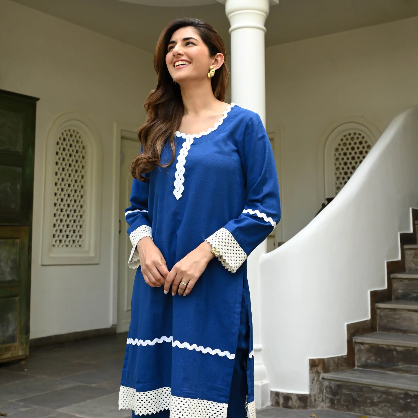 VEDORA COTTON  ENCHANT KURTA SET