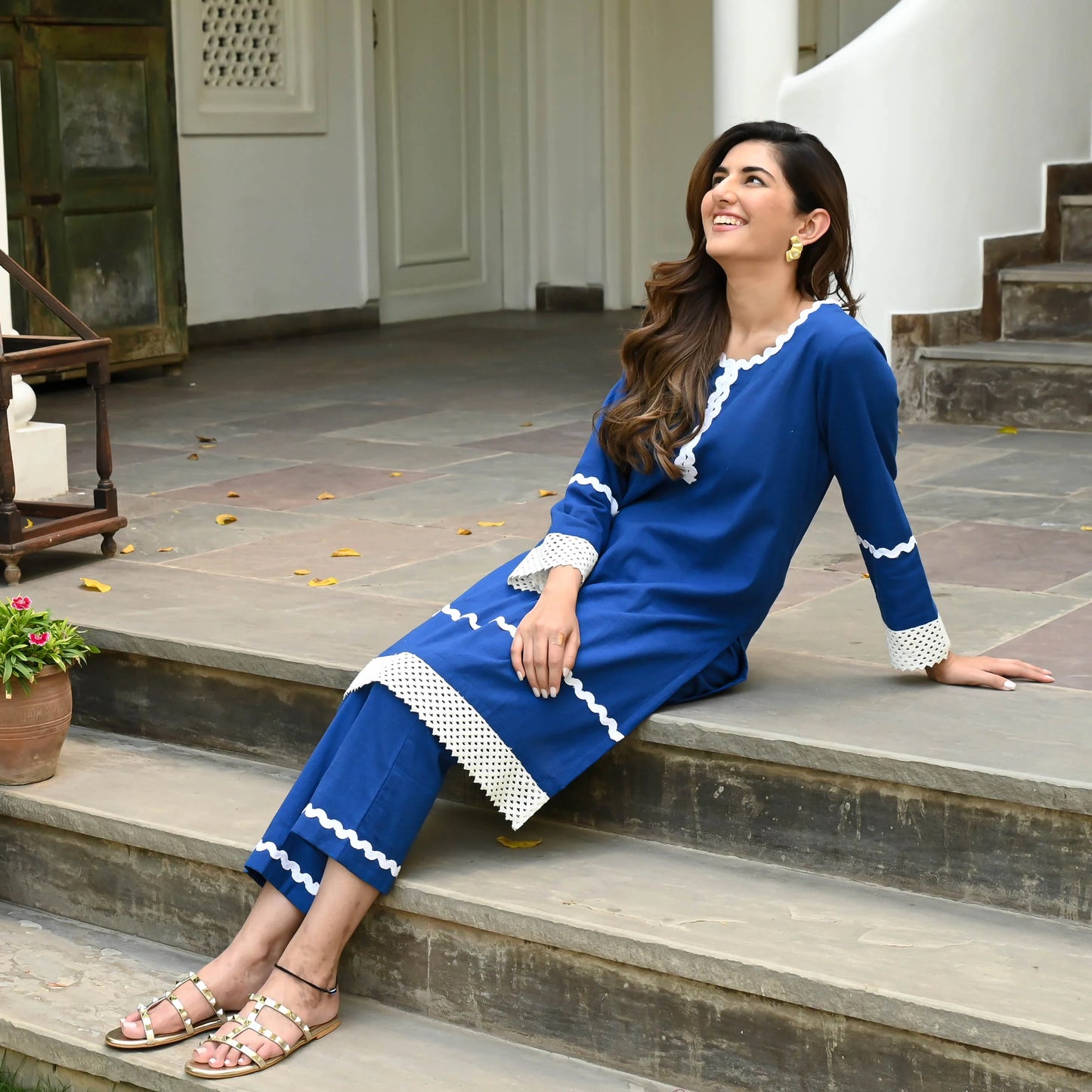 VEDORA COTTON  ENCHANT KURTA SET