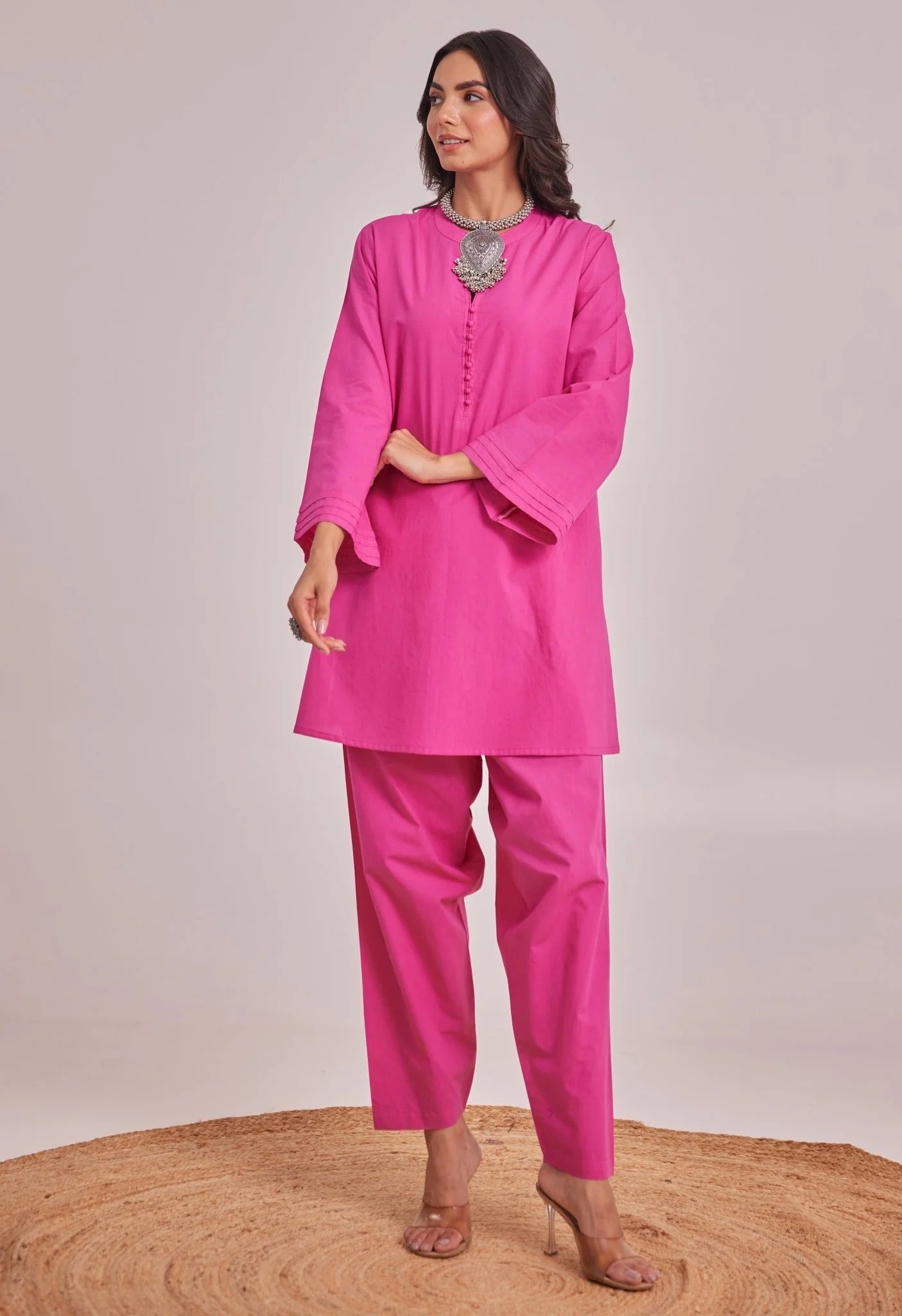 Vedora Cotton Co-Ord Set – Comfort Fit | Full Sleeves