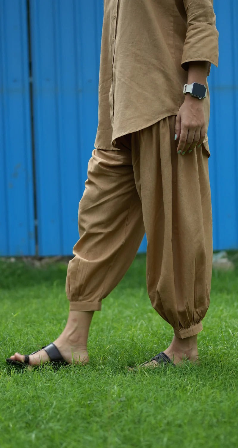 "Samira" - Flowy Cotton Co-ord Set with Balloon Pants