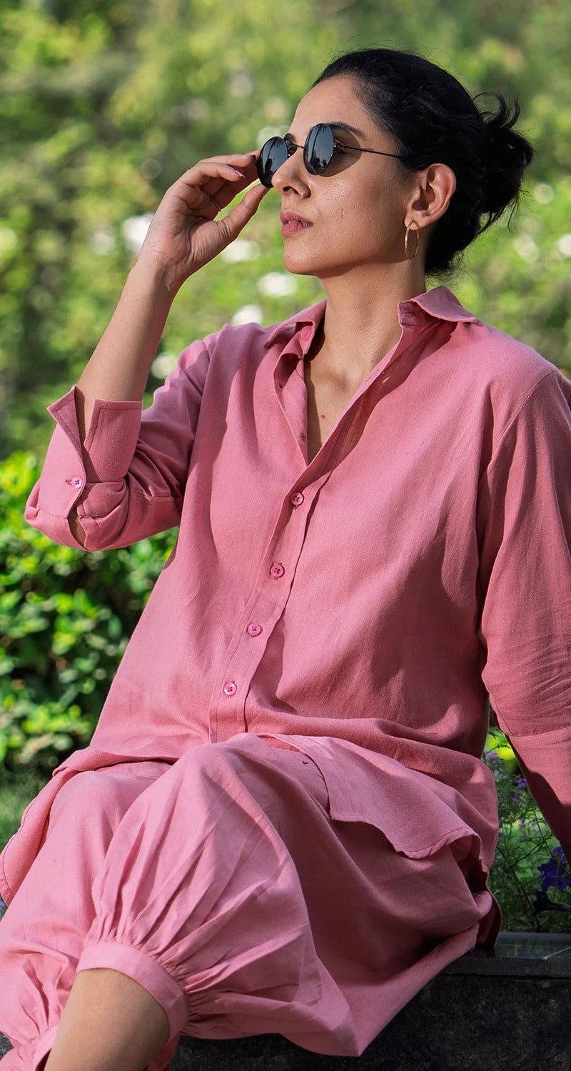 "Samira" - Flowy Cotton Co-ord Set with Balloon Pants