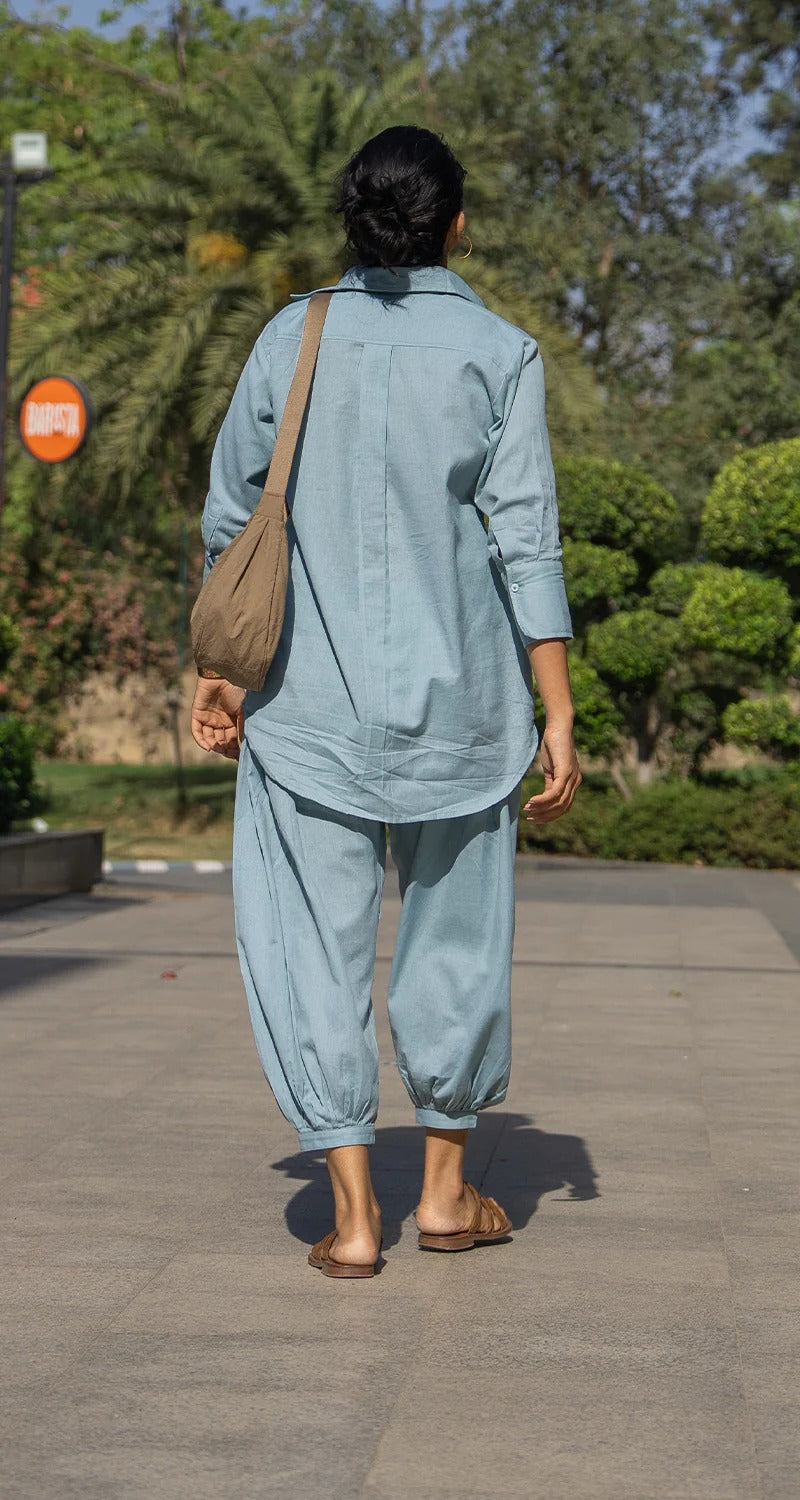 "Samira" - Flowy Cotton Co-ord Set with Balloon Pants