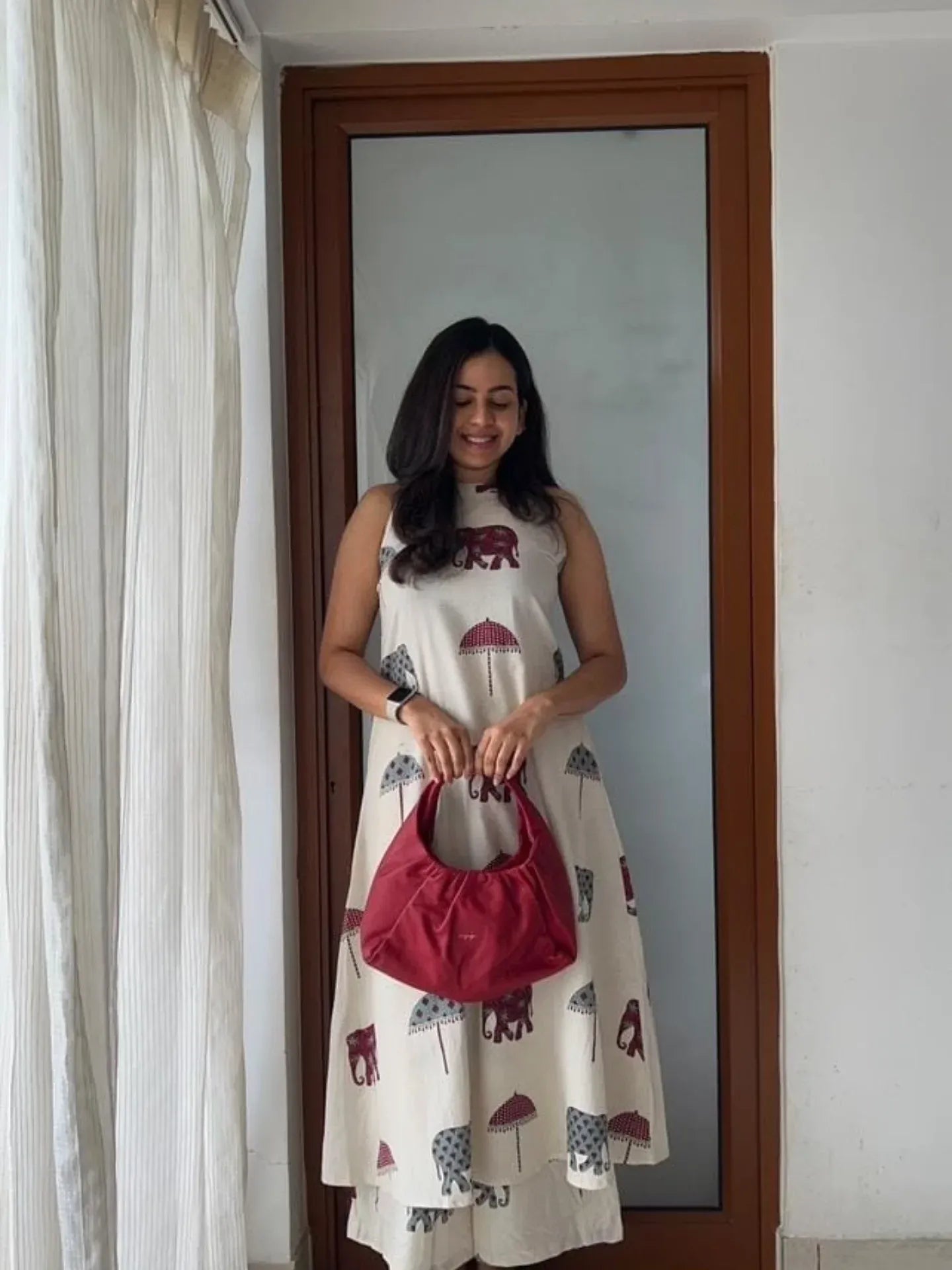 Elephant March/Floral Melody  Cotton Co-ord Set