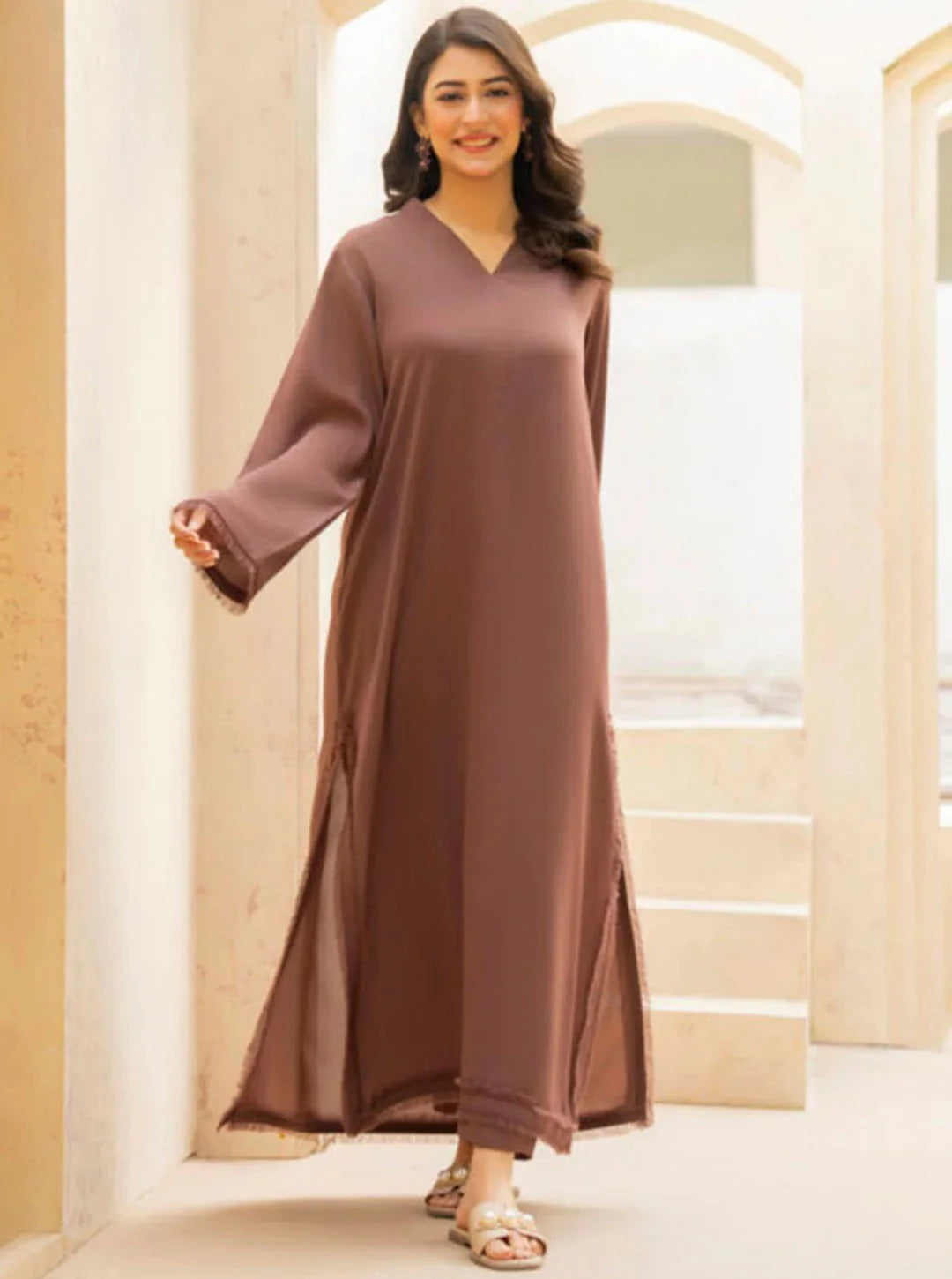 "Mehrin" - Flowy Georgette Straight Kurta & Pants Set