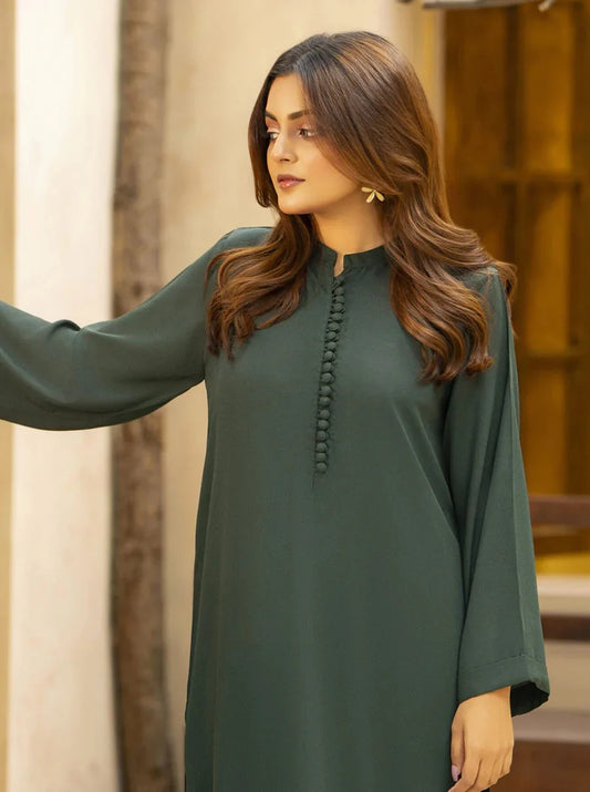 "Leher" - Flowy Georgette Tunic & Straight Pants Co-ord Set with Wide Sleeves