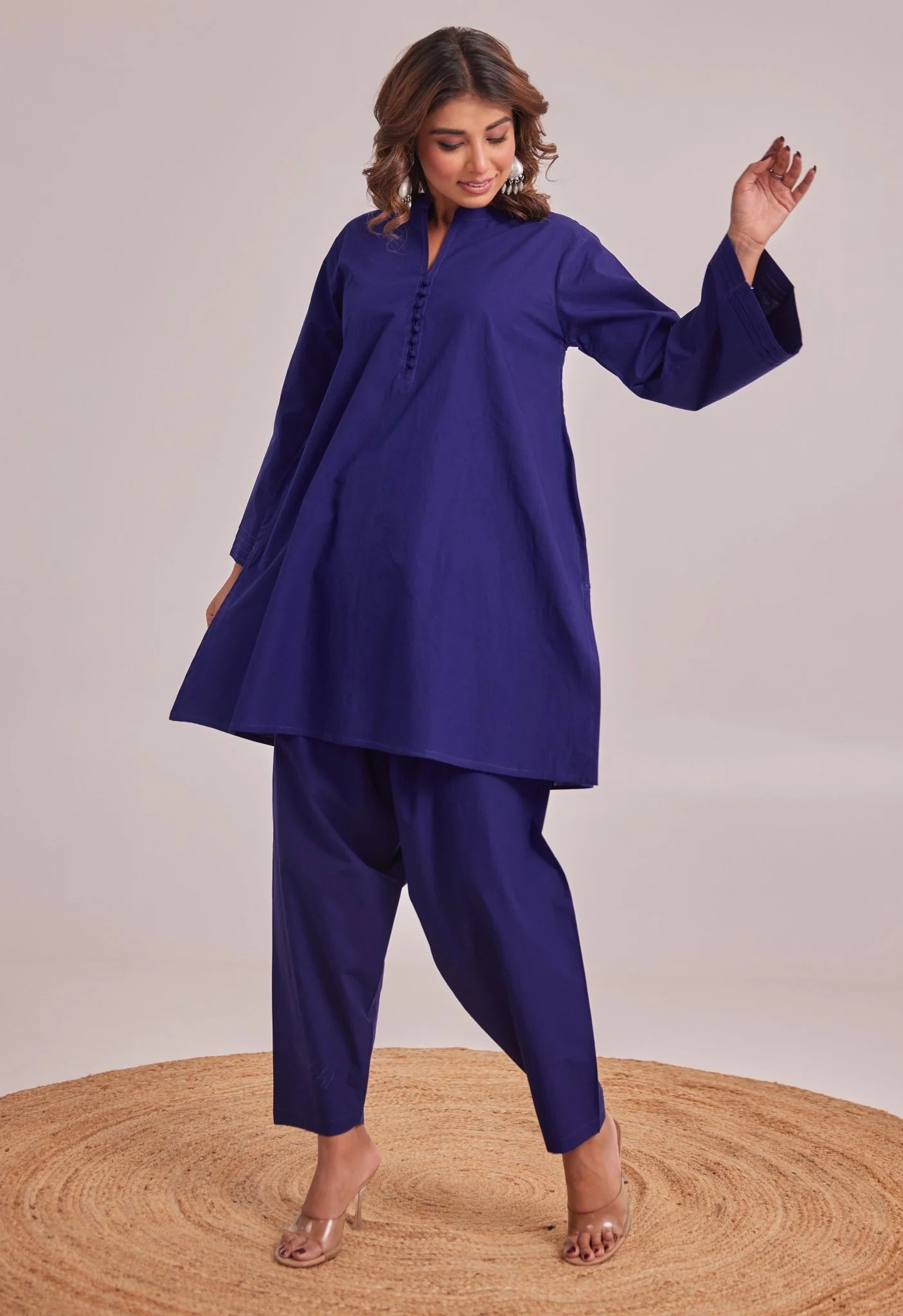 Vedora Cotton Co-Ord Set – Comfort Fit | Full Sleeves
