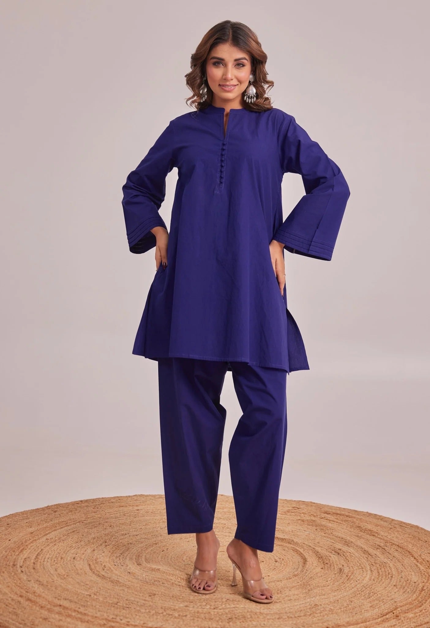 Vedora Cotton Co-Ord Set – Comfort Fit | Full Sleeves