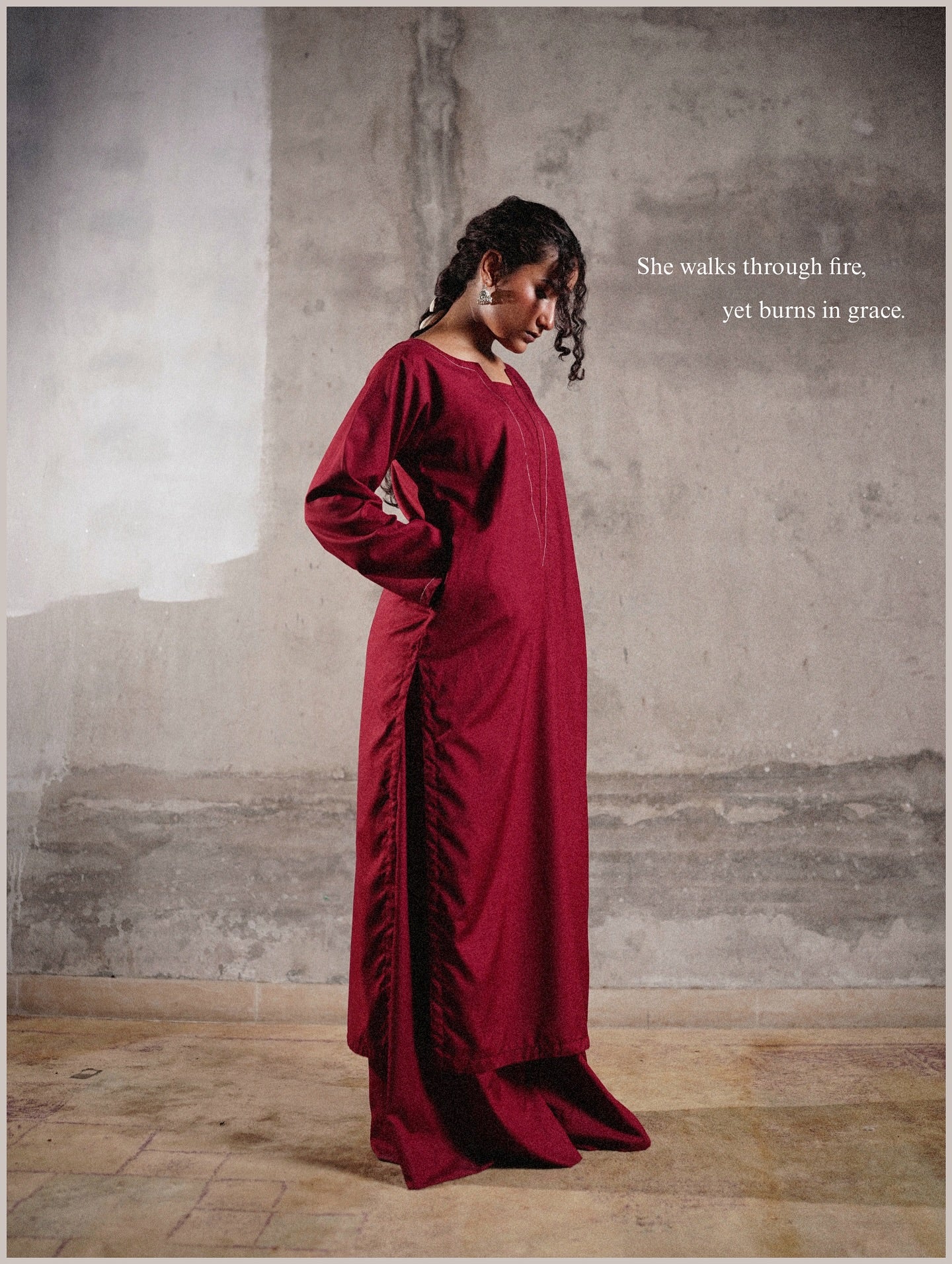 Garnet Glow – Kurta Palazzo Set by Vedora