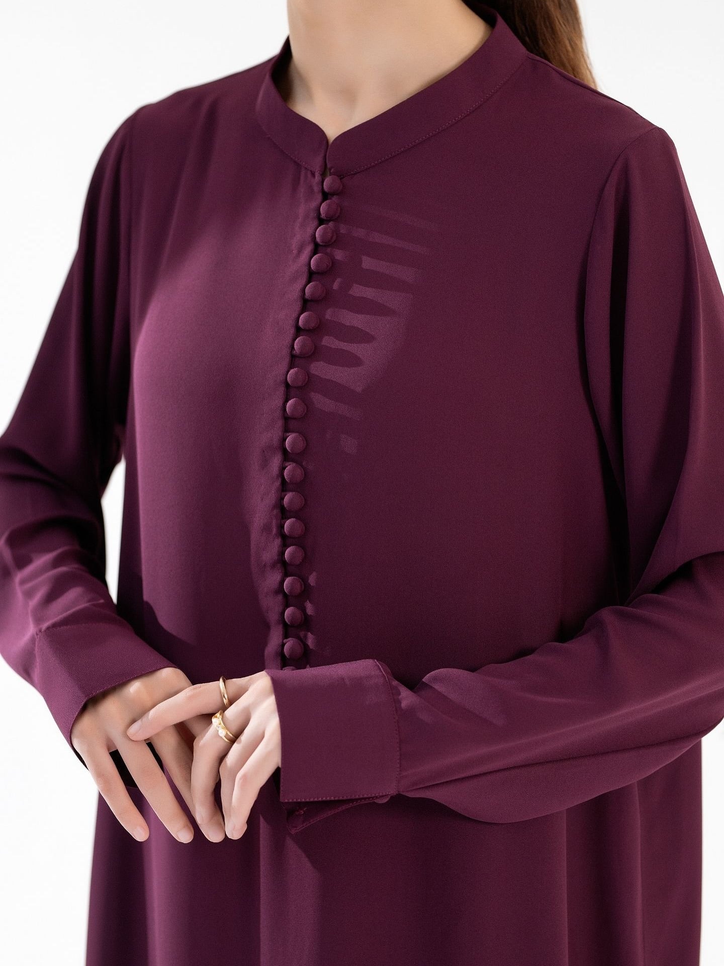 "The Mystique" – Deep Wine Rayon Longline Tunic & Trousers Set