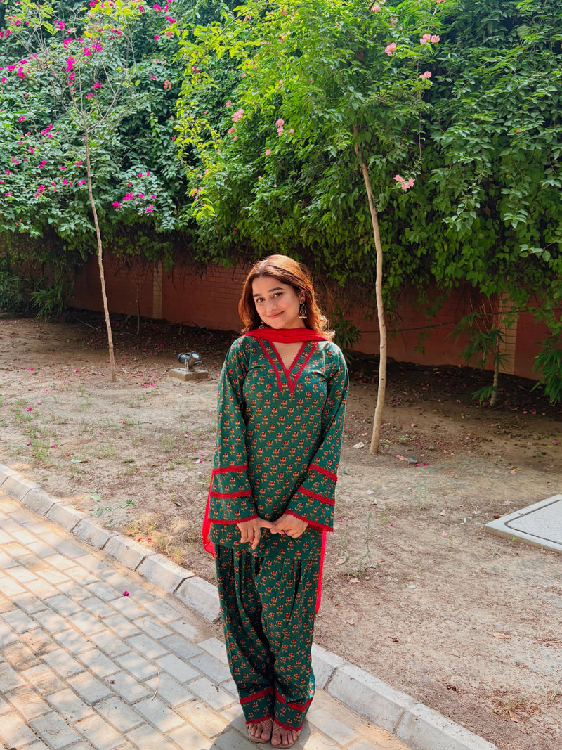 Ruhika Cotton Farshi Salwar Set