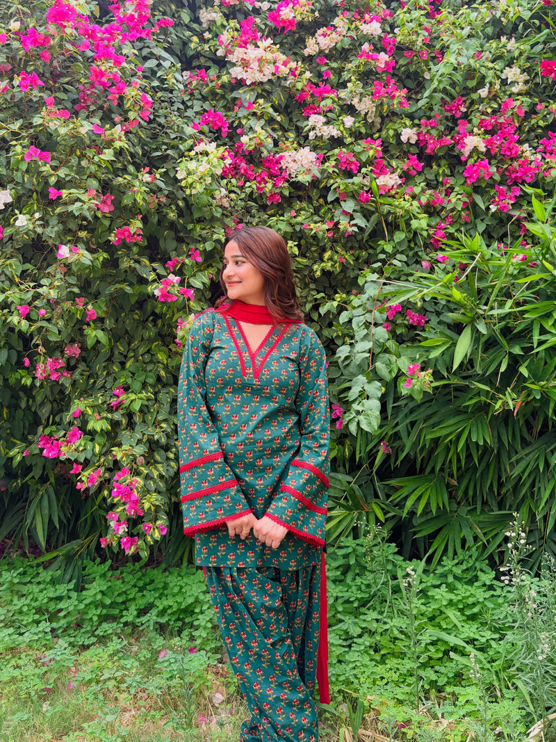 Ruhika Cotton Farshi Salwar Set
