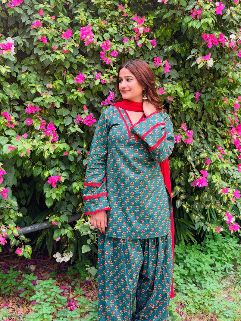 Ruhika Cotton Farshi Salwar Set