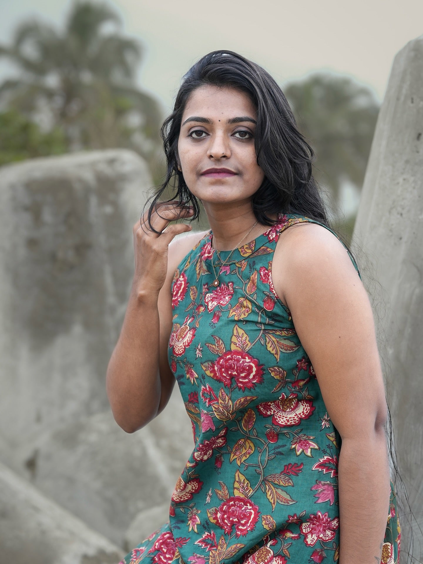 Kalamkari Grace Halterneck Kurti Pant Set