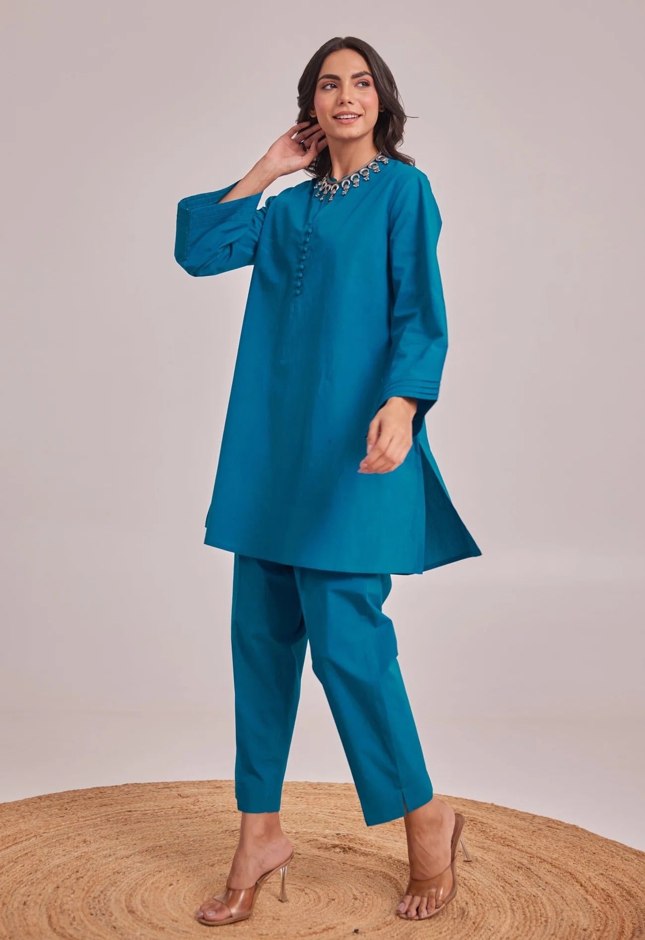 Vedora Cotton Co-Ord Set – Comfort Fit | Full Sleeves