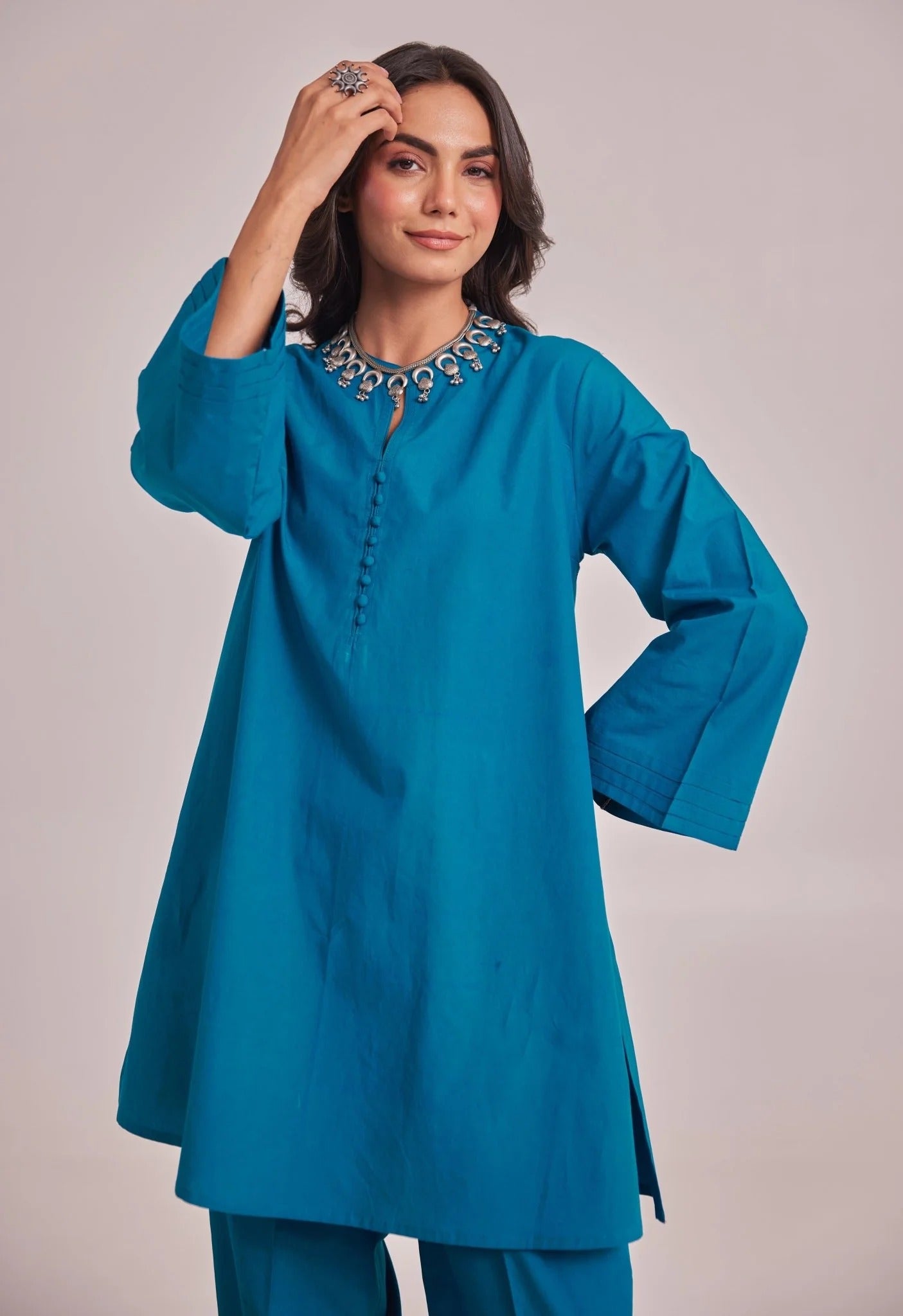 Vedora Cotton Co-Ord Set – Comfort Fit | Full Sleeves