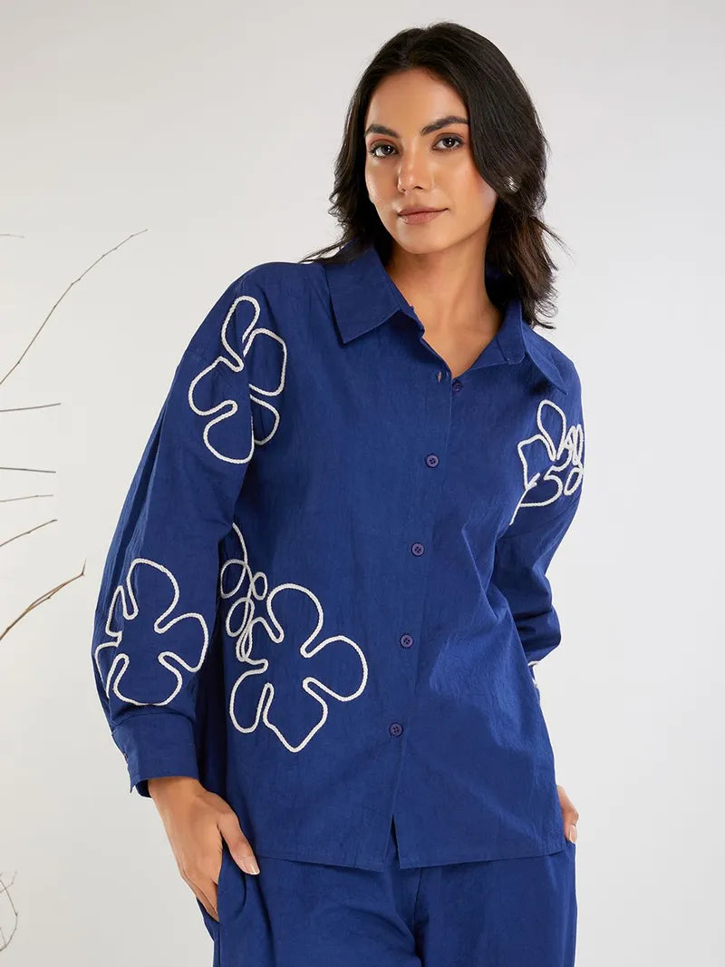 Dori Embroidered Poplin Co-ord Set