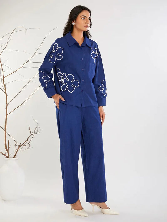 Dori Embroidered Poplin Co-ord Set