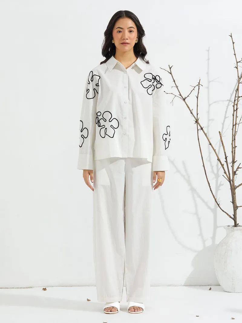 Dori Embroidered Poplin Co-ord Set