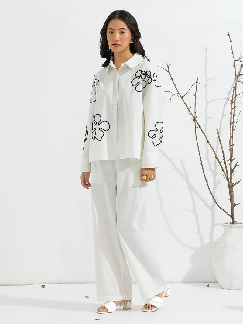 Dori Embroidered Poplin Co-ord Set