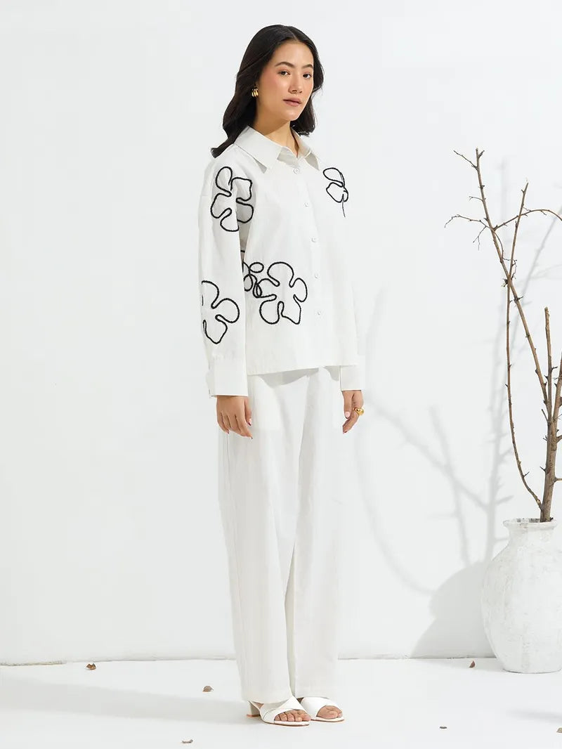 Dori Embroidered Poplin Co-ord Set