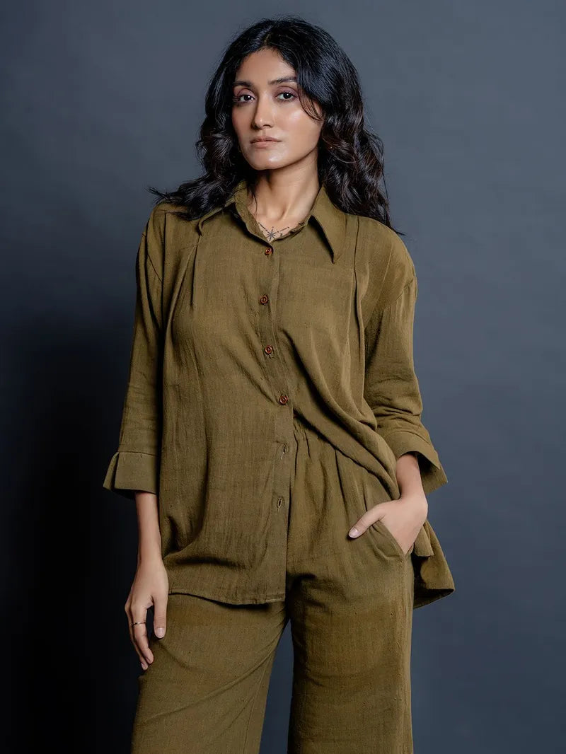 Olive Green Organic Cotton Co-ord Set