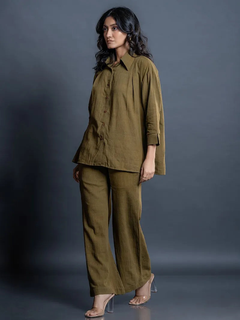 Olive Green Organic Cotton Co-ord Set
