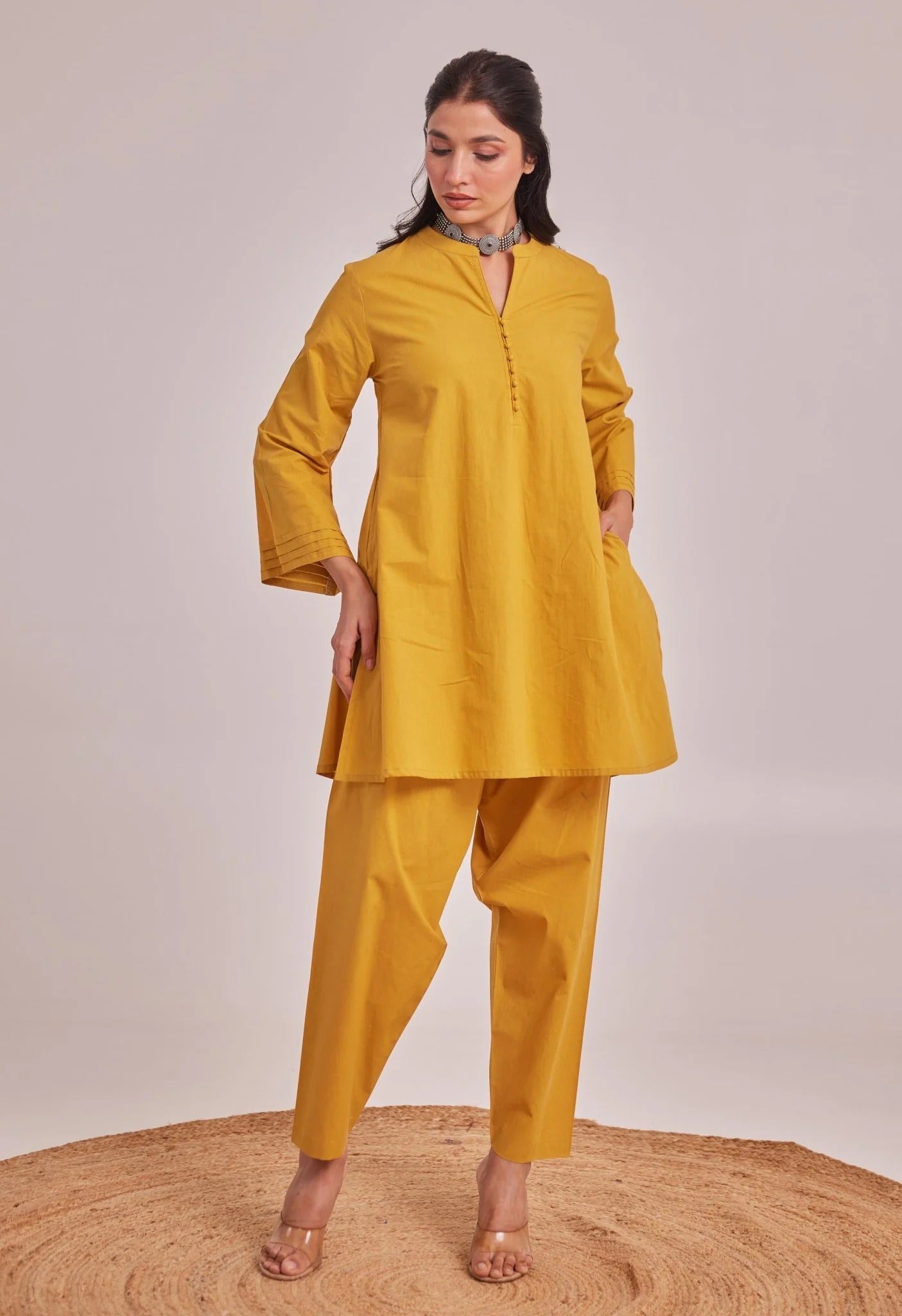 Vedora Cotton Co-Ord Set – Comfort Fit | Full Sleeves