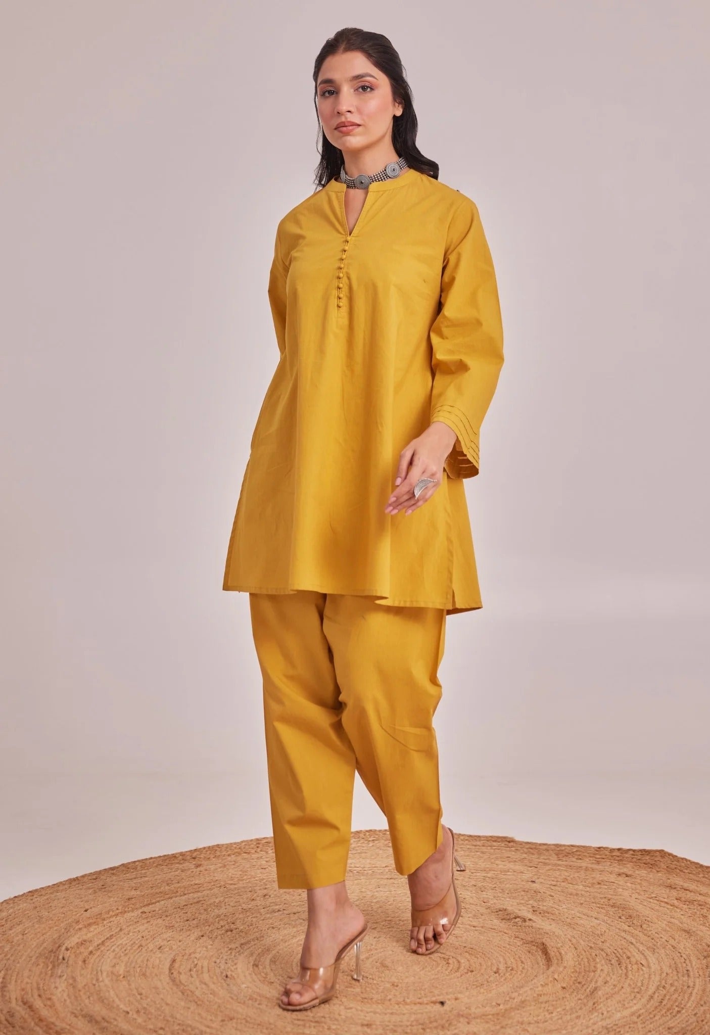 Vedora Cotton Co-Ord Set – Comfort Fit | Full Sleeves